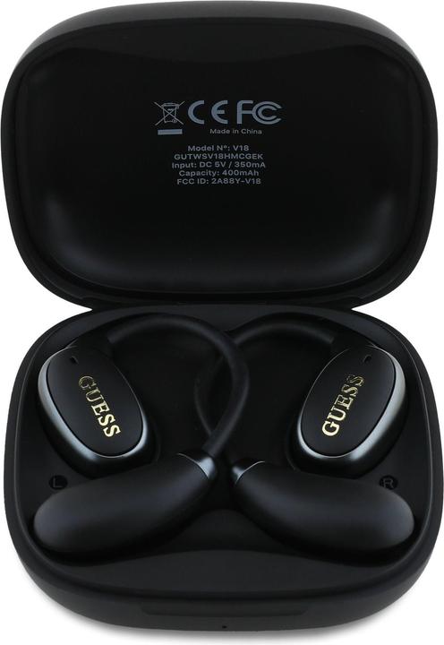 Productafbeelding Guess Satin Classic Logo OWS Wireless Earphones - black (8 h, Draadloze)