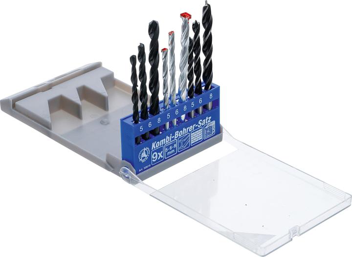 Produktbild BGS Kombi-Bohrer-Satz 5 - 8 mm 9-tlg. (6 mm, 5 mm, 8 mm)