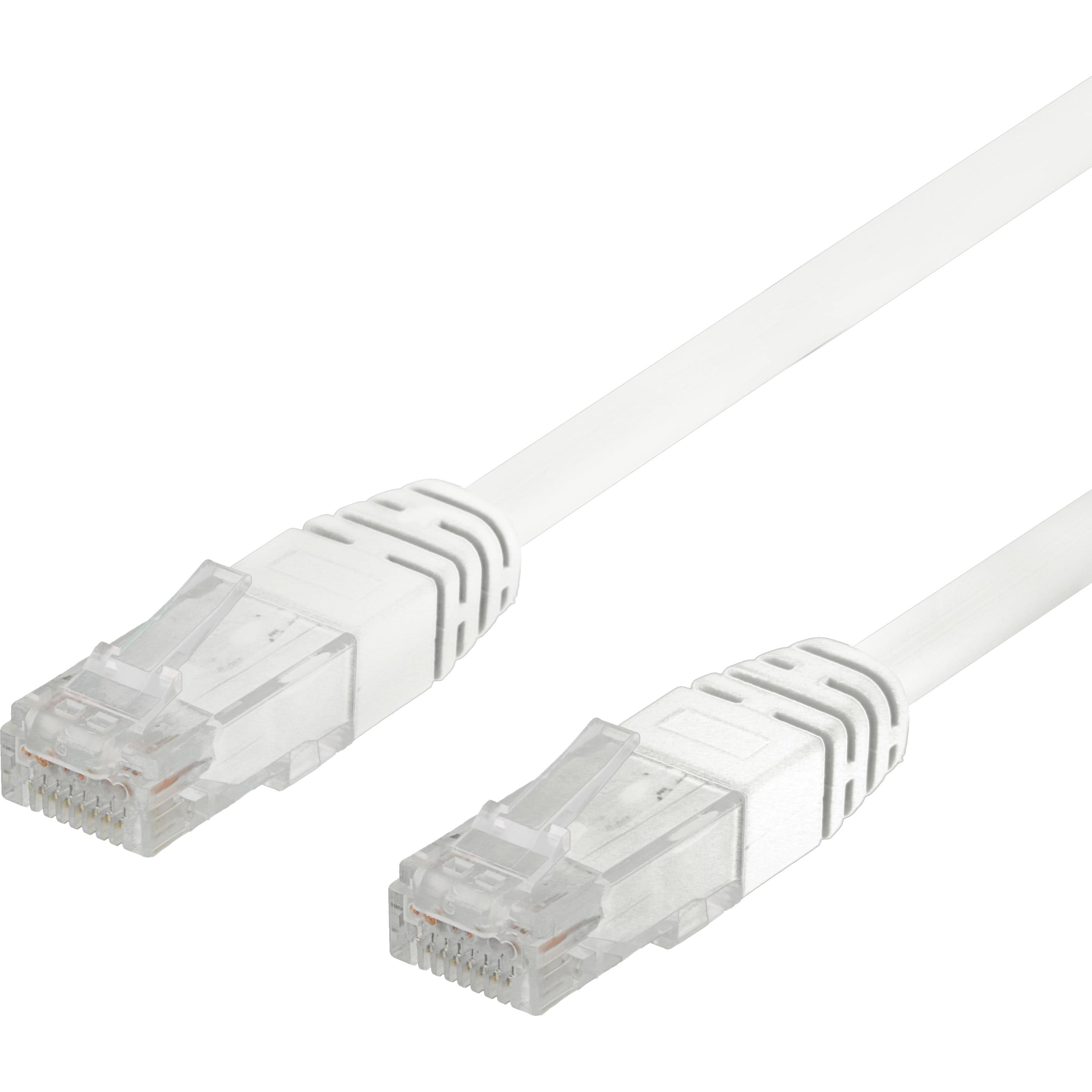 Deltaco patchkabel - 50 cm - hvid (U/UTP, CAT6, 0.50 m), Netzwerkkabel