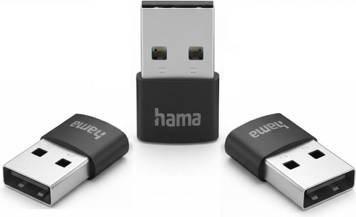 Produktbild Hama Adapter USB-A-Stecker - USB-C-Buchse, 3 Stück, Schwarz (USB Typ-C, USB-A)