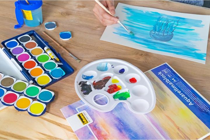 Image du produit Idena Bloc d'aquarelle (A4, Blanc, Couverture souple)