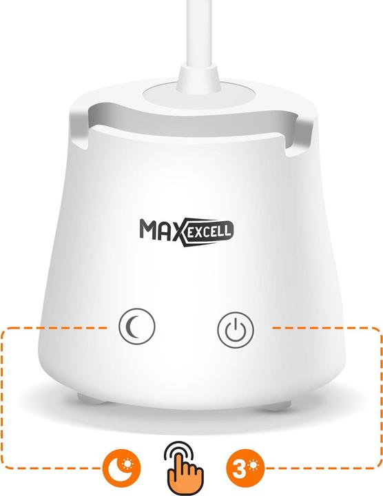 Produktbild Max Excell LED Schreibtischlampe Ring Light Touch-Base