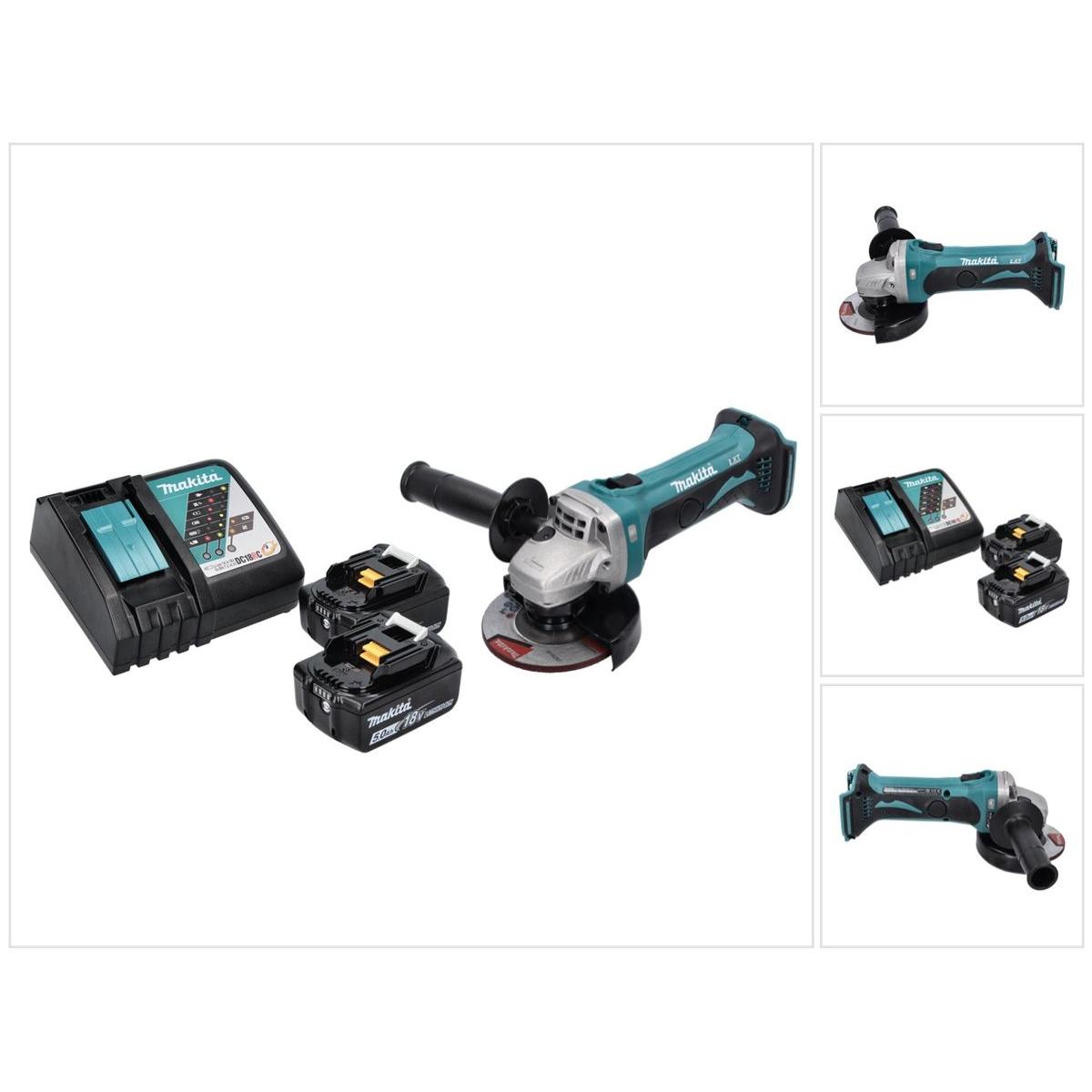 Makita, Winkelschleifer, DGA 452 RT Akku Winkelschleifer 18 V 115 mm + 2x Akku 5,0 Ah + Ladegerät (115 mm)