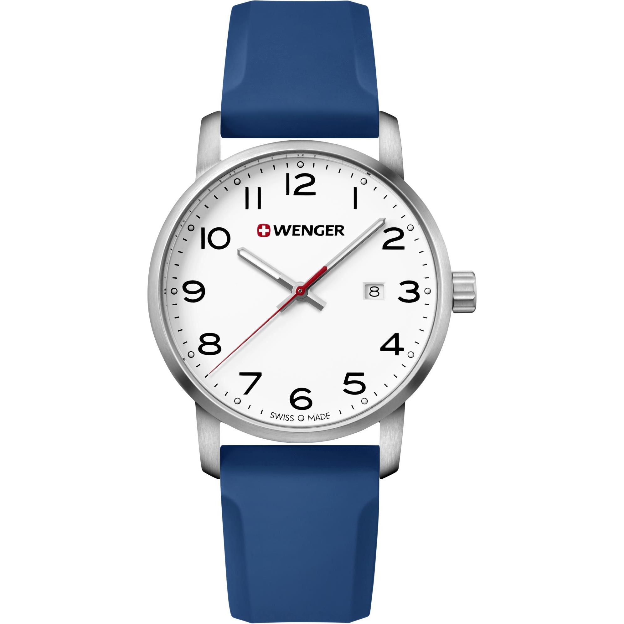 Wenger, Armbanduhr, Avenue, Blau, (Swiss Made, Analoguhr, 42 mm)