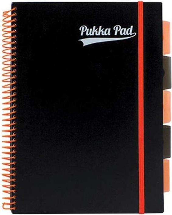 Pukka Pads Pukka Neon A4 Project Book Notebook Orange, Check (A4, Checked)