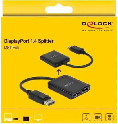 Immagine prodotto Delock Splitter di segnale DisplayPort (DP, 6.10 cm)