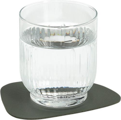 Actual product image Zeller Present Glasuntersetzer-Set Kunstleder 2-farbig 4-teilig 10x12 cm (4x, Glass coaster)
