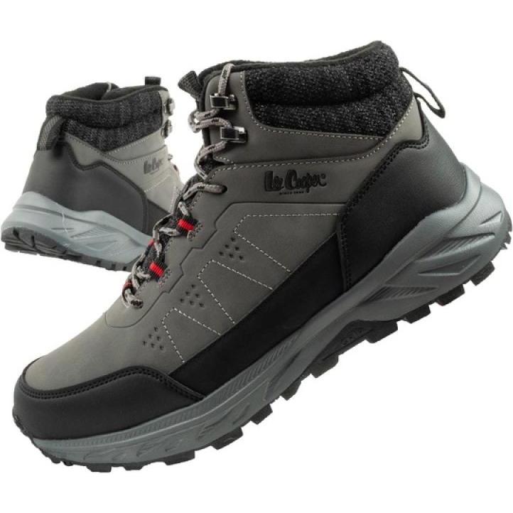 Lee Cooper, Uomini, Stivali, graue Herren-Winter-Trekkingstiefel, Argento, Grigio, (45)