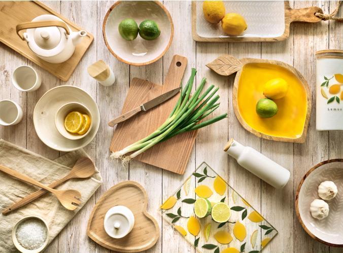 Image du produit Zeller Present Servierschale Lemon Mangoholz gelb 37x23x2 cm