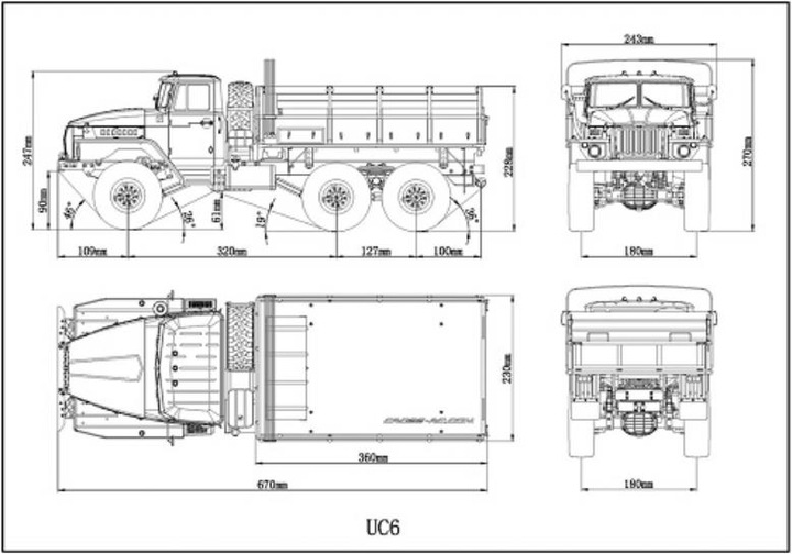 Produktbild Cross-RC UC6 Trial Truck Kit 6x6 (Kit)