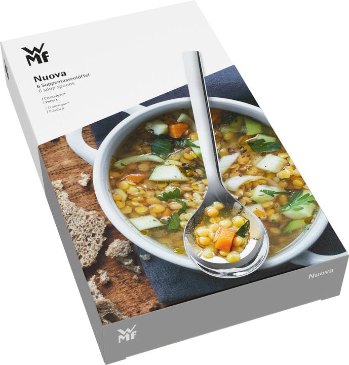 Produktbild WMF Suppenlöffel Müslilöffel Kinderlöffel Set 6tlg 17cm Nuova Edelstahl poliert (6 Stück, Löffel)