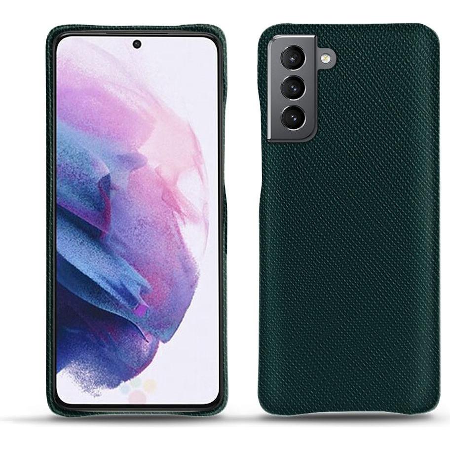 Noreve Lederschutzhülle (Samsung Galaxy S21), Smartphone Hülle, Grün