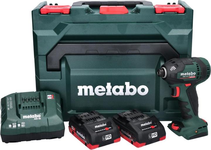 Immagine prodotto Metabo Avvitatore a batteria SSD 18 LTX 200 BL (602396800) custodia in plastica 18V 2x LiHD + ASC 30-36 V (Batteria ricaricabile)