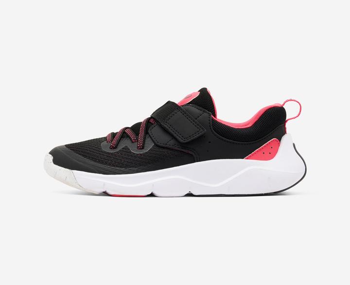 Immagine prodotto Decathlon Scarpe da ginnastica per bambini con lacci elastici e velcro - Playful Fast nero/rosa (28)