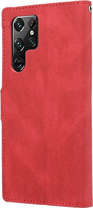 Image du produit Cover-Discount Galaxy S23 Ultra - Étui en cuir rouge (Samsung Galaxy S23 Ultra)