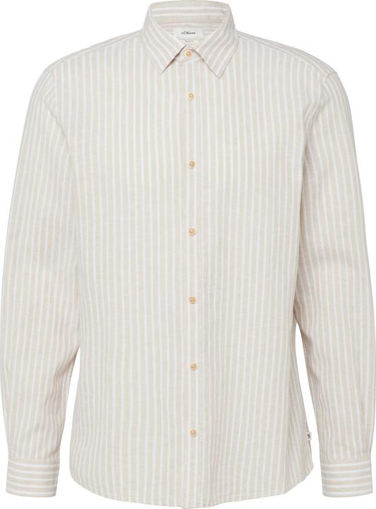 Immagine prodotto s.Oliver Regular Fit: Langarmhemd aus Leinenmix mit Streifen (L)