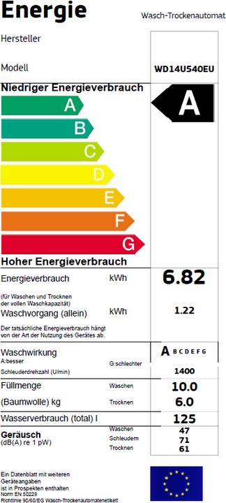 Energie-Label Siemens Wd14u540eu