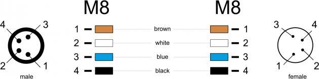 Actual product image Delock M8 4 Pin Cable A-coded (STP, 1 m)