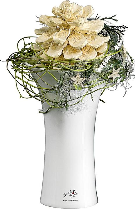 Produktbild Sandra Rich Vase Tulip Porzellan 22cm Ø13,5cm weiss (1 x, Ø 13.5 x 22 cm)