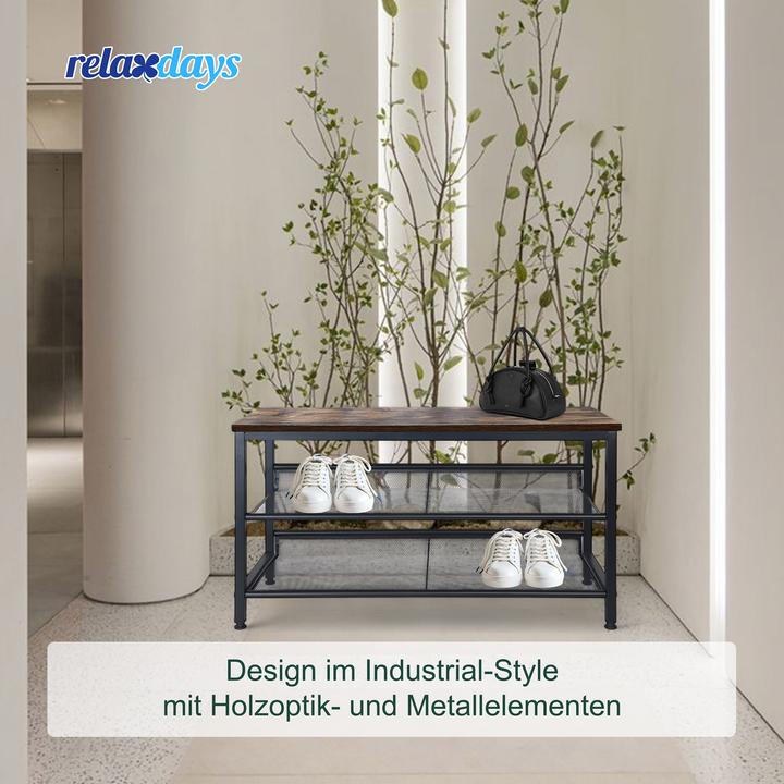 Produktbild Relaxdays Schuhregal Industrial Style (80 x 30 x 45 cm)