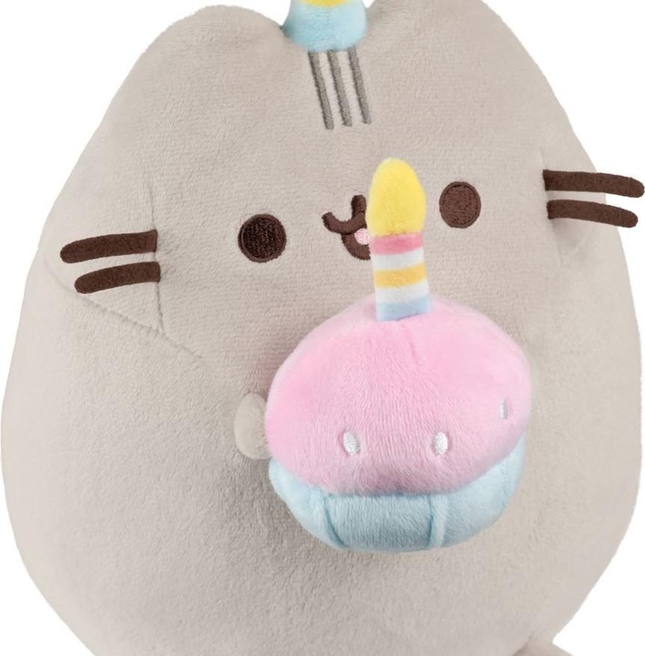 Actual product image Pusheen cuddly toy 23 cm with cake Aurora DAFFI P 232 (24 cm)