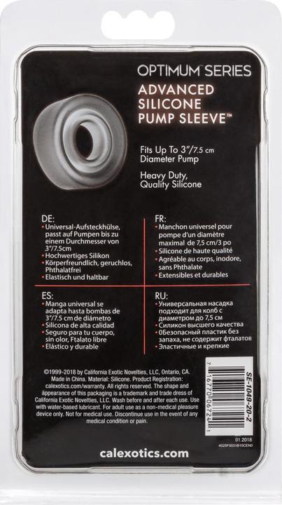 Actual product image CalExotics Adv Silicone Pump Sleeve