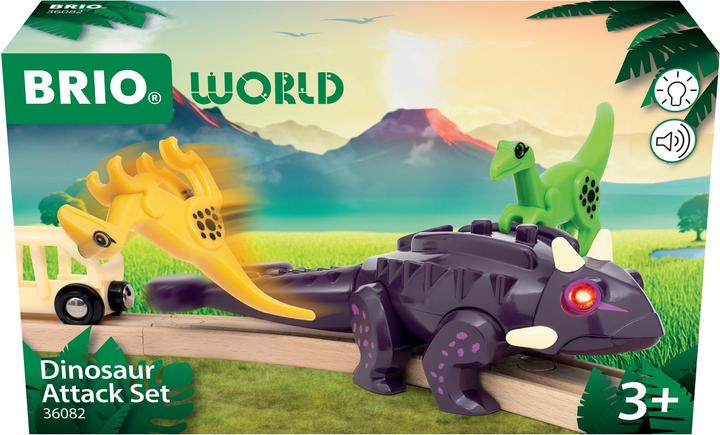 Produktbild Ravensburger BRIO World – 36082 Dinosaurier Ankylosaurus | Zug & Dinosaurier-Spielset für Kinder ab 3 Jahr