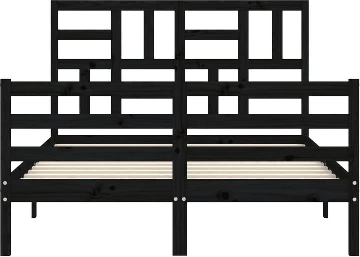 Produktbild vidaXL Massivholzbett mit Kopfteil Weiss 5FT King Size (150 x 200 cm)