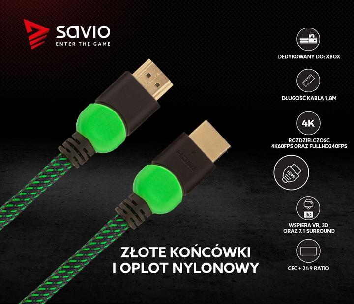 Produktbild Savio GCL-03 HDMI-Kabel HDMI Typ A (Standard) (1.80 m)