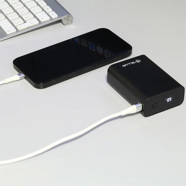 Image du produit Tellur PD702 Compact Pro 20000mAh power bank QC3.0 22.5W + PD20W, LCD display, black (22.50 W, 77 Wh)