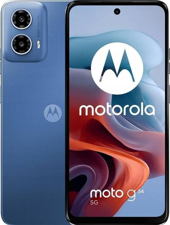 Motorola Moto G34 IT (128 GB, Blu ghiaccio, 6.50", SIM + eSIM, 5G)