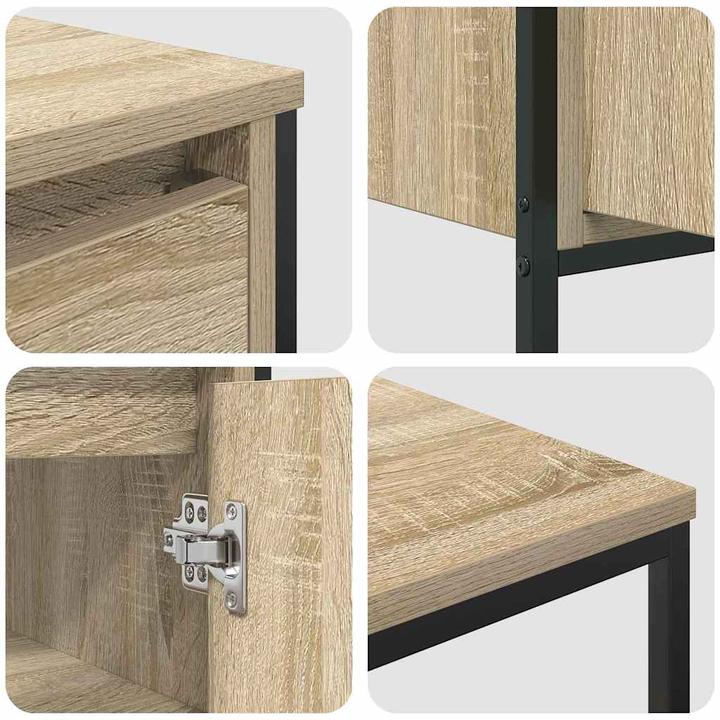 Produktbild vidaXL 3-teilige Badezimmermöbel Set Sonoma Eiche Holzwerkstoff