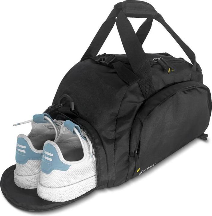 Productafbeelding Wozinsky Reizen Sporttas Rugzak Handbagage Zak 40x20x25 cm voor Vliegtuig Zwart (WSB-B01) (16 l)