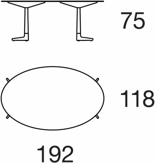 Immagine prodotto Kartell Tavolo in vetro Multiplo (192 x 118 x 75 cm)