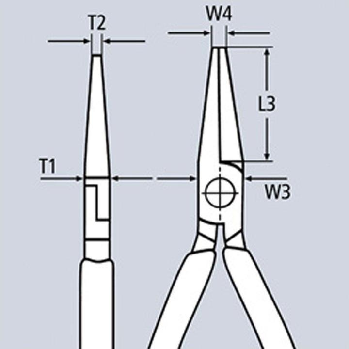 Produktbild Knipex Flachrundzange mit Schneide (200 mm)