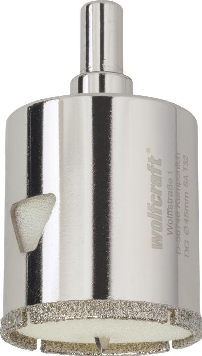 Actual product image wolfcraft 1 diamond drill bit w.shank ø45mm (45 mm)