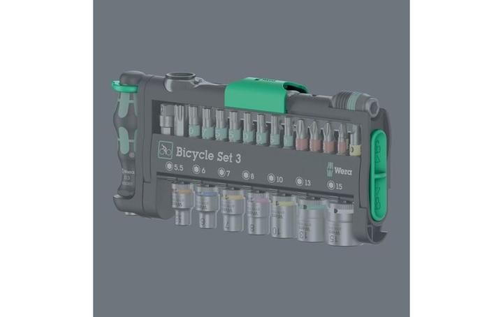 Produktbild Wera Bicycle Set 3 (1/4" x 50, 1 x TX 30x25, 1 x TX 40x25, 1 x TX 25x25, 1x TX 20x25 mm, 1/4" x 25mm, 1 x TX 27 x 25 mm)