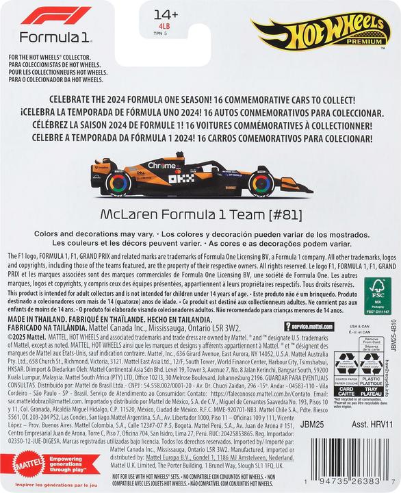 Image du produit Hot Wheels Voiture de course de Formule 1