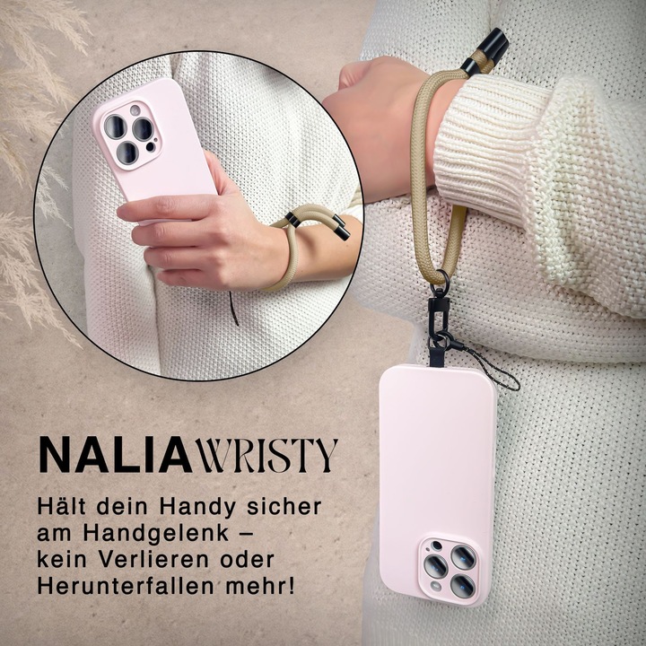 Produktbild Nalia Wristy Lanyard Handykette – Universal Trageband für Smartphones – Verstellbar, Soft & Elastisch