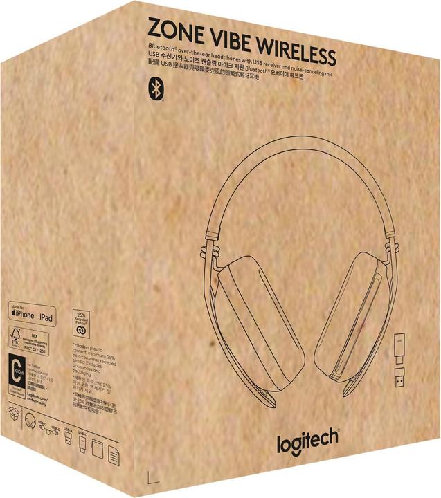 Actual product image Logitech Zone Vibe (Wireless, USB-C, Microsoft teams)