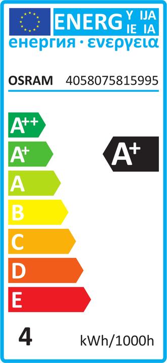 Energie-Label Osram Star A DécorColor (E27, 2 W, 10 lm, 1 x, G)