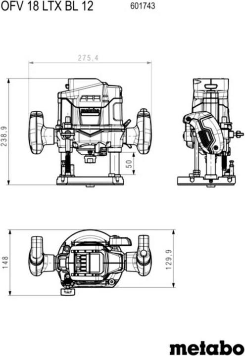 Produktbild Metabo OFV 18 LTX BL 12
