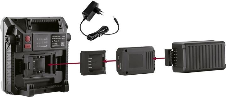 Actual product image Kraftwerk LED Arbeitslampe wechselbarer Akku, Farbtemperaturen (5000 lm)