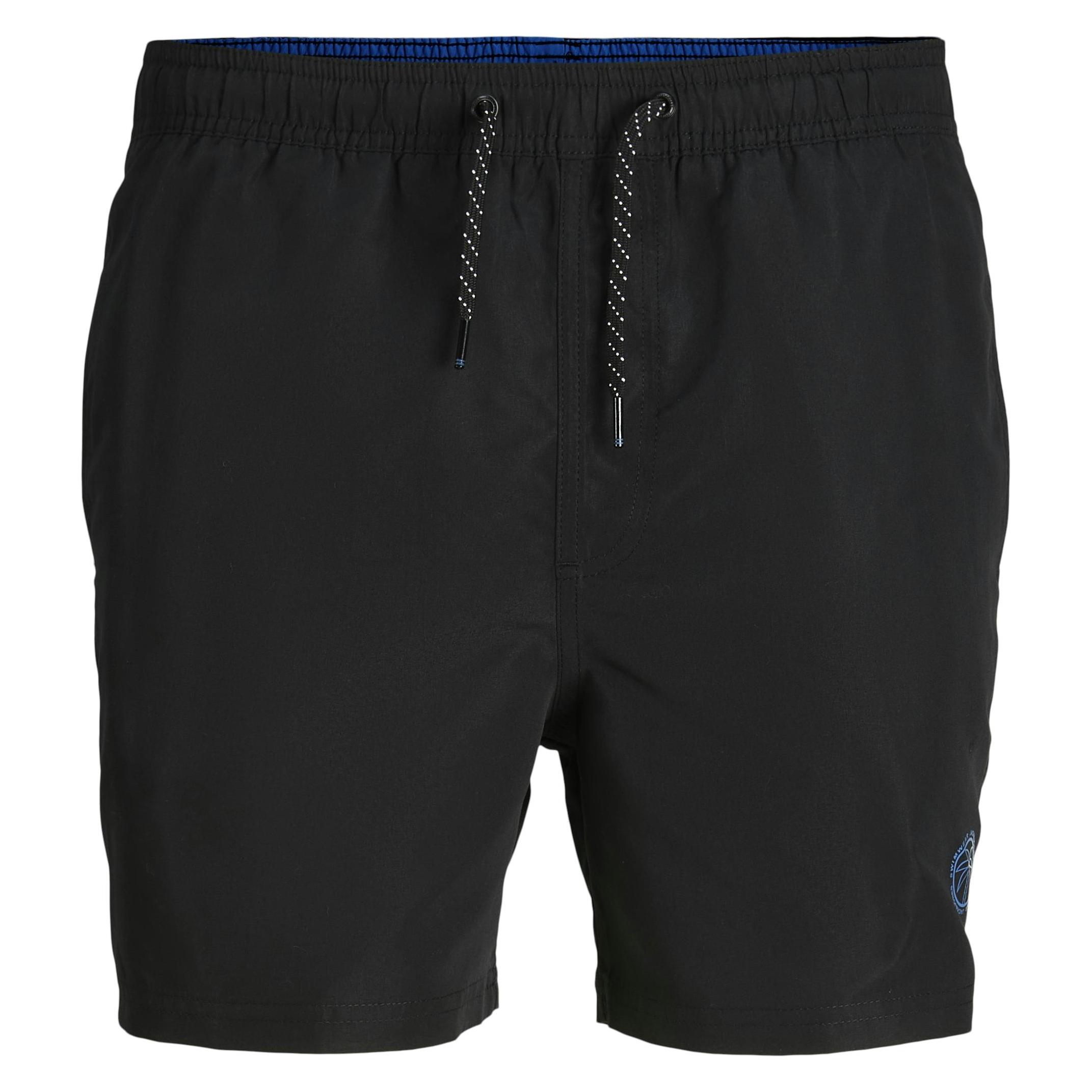 Jack & Jones, Herren, Badehosen, Einfarbiges Plus Size Badehose, Schwarz, (44)