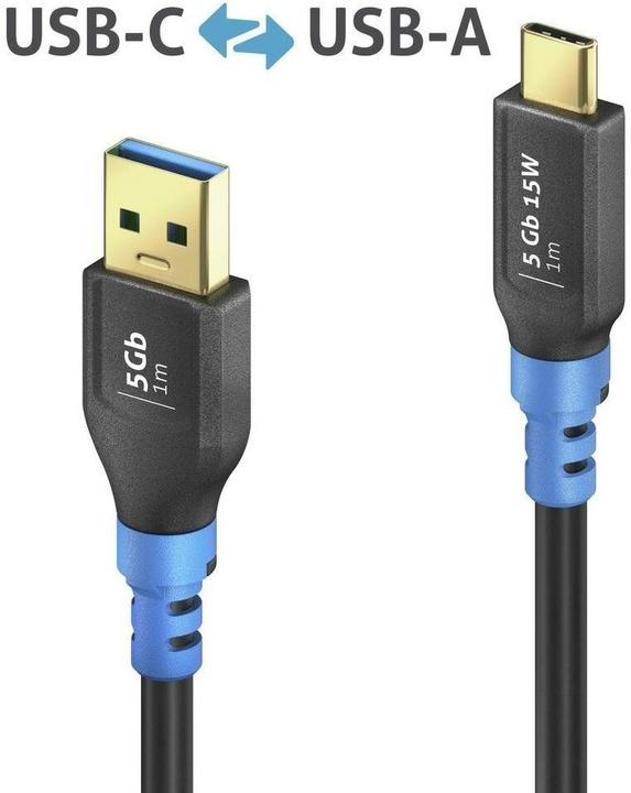 Produktbild Purelink USB-C>A Kabel 0,5m (0.50 m, USB 3.0, 15 W)