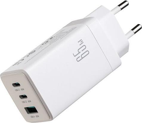 Immagine prodotto Joyroom JR-TG10 65W GaN Charger - White (EU) + A14 C to C 100W 1.2m - White (65 W, 3 porte)