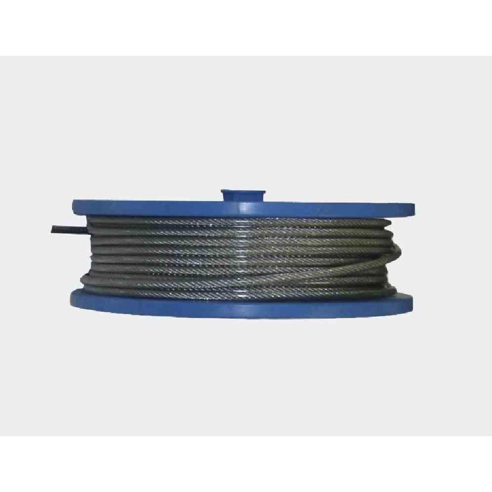 Pösamo, Seil, Drahtseil Psamo 4-6 mm Stahl verzinkt plastifiziert, Meterware (50 m)
