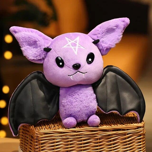 Tinisu Fledermaus Kuscheltier 30 cm - Lila-Schwarz PlÃ¼schtier Stern Stofftier (30 cm)