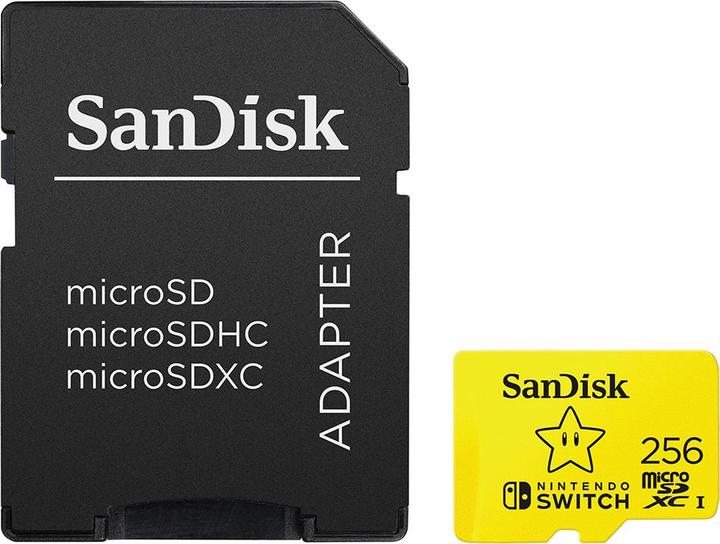 Actual product image SANDISK Nintendo Switch Card (256 GB, microSDXC, U3, UHS-I)