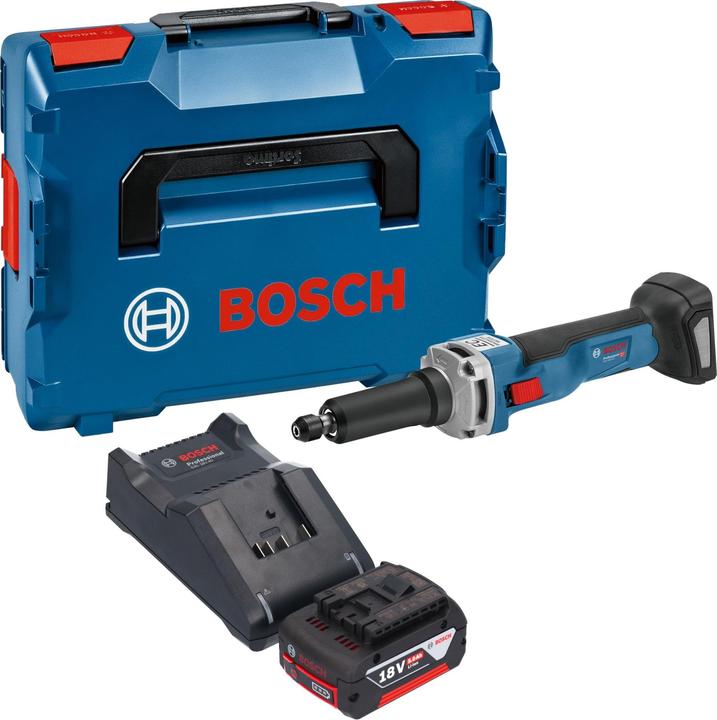 5,0 Ah, 1x Bosch GGS 18V-23 LC Professional Meuleuse droite sans fil, 1x Bosch GBA 18 Volt, Batterie Li-Ion 5000 mAh, 1x Bosch GAL 18V-40 chargeur, 1x L-Boxx 136